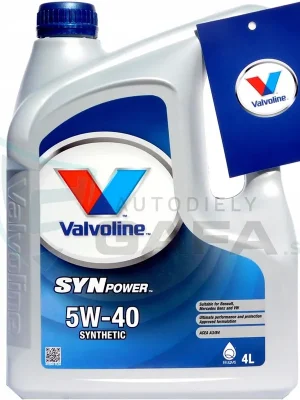 Objednat Nyní VALVOLINE SYNPOWER 5W-40 4L